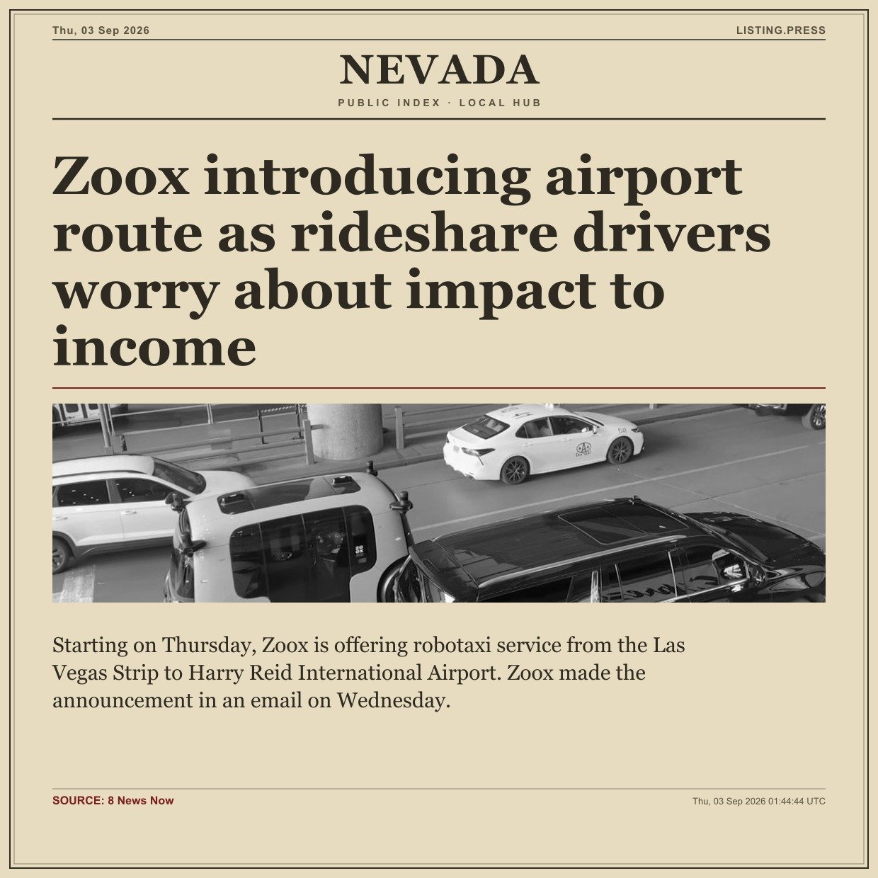 Zoox introducing airport route as rideshare drivers worry about impact to income