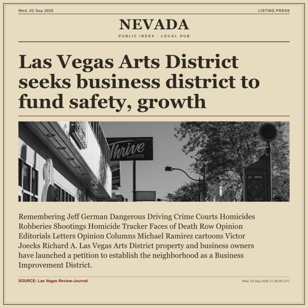 Las Vegas Arts District seeks business district to fund safety, growth