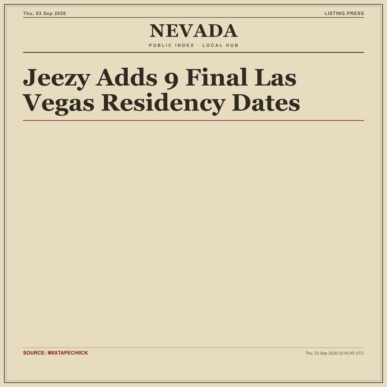 Jeezy Adds 9 Final Las Vegas Residency Dates