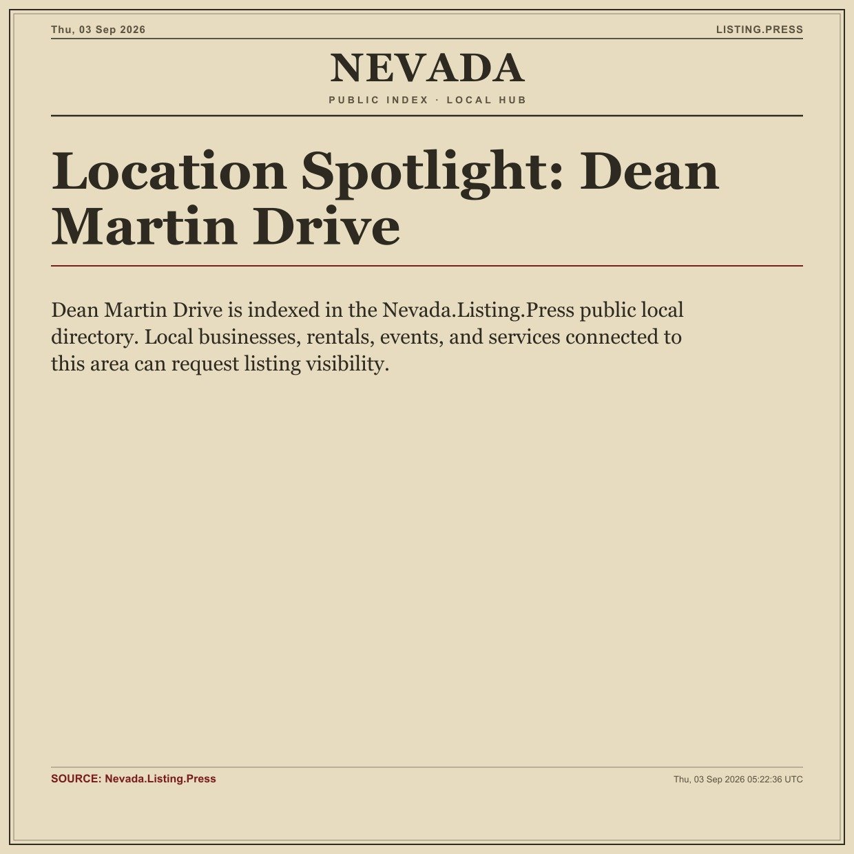 Location Spotlight: Dean Martin Drive