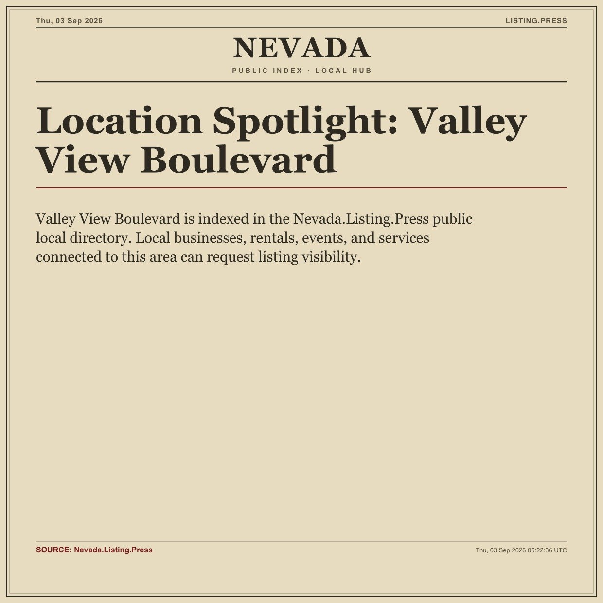 Location Spotlight: Valley View Boulevard