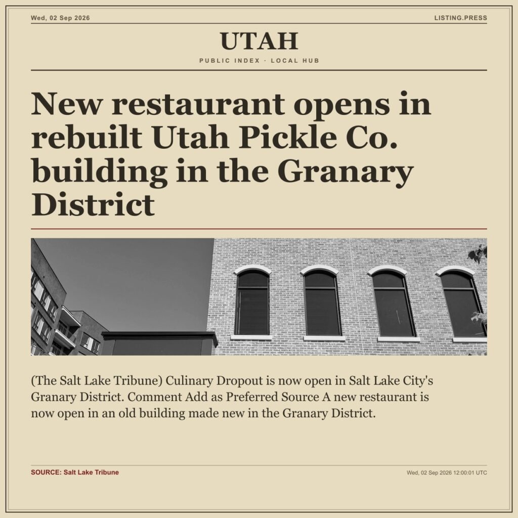 New restaurant opens in rebuilt Utah Pickle Co. building in the Granary District