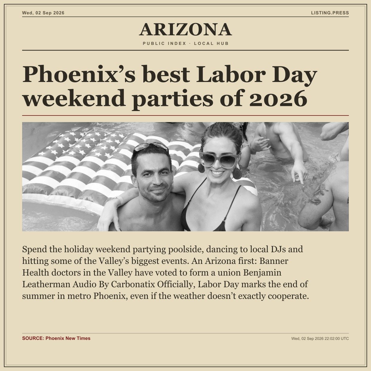 Phoenix’s best Labor Day weekend parties of 2026