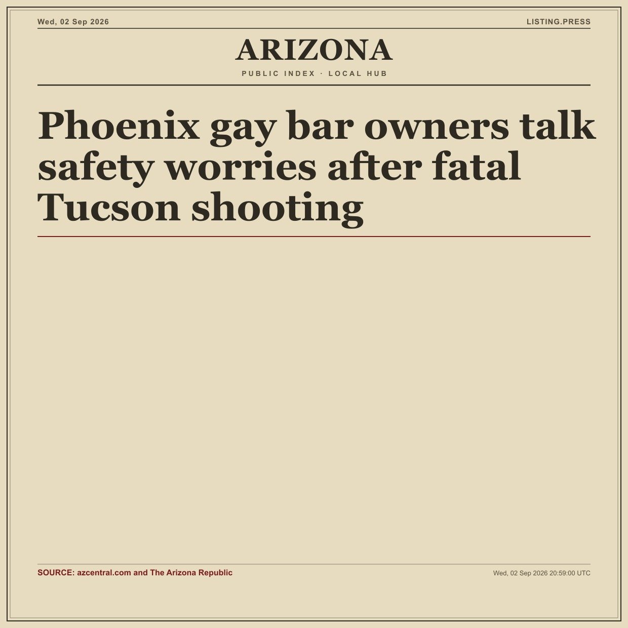 Phoenix gay bar owners talk safety worries after fatal Tucson shooting