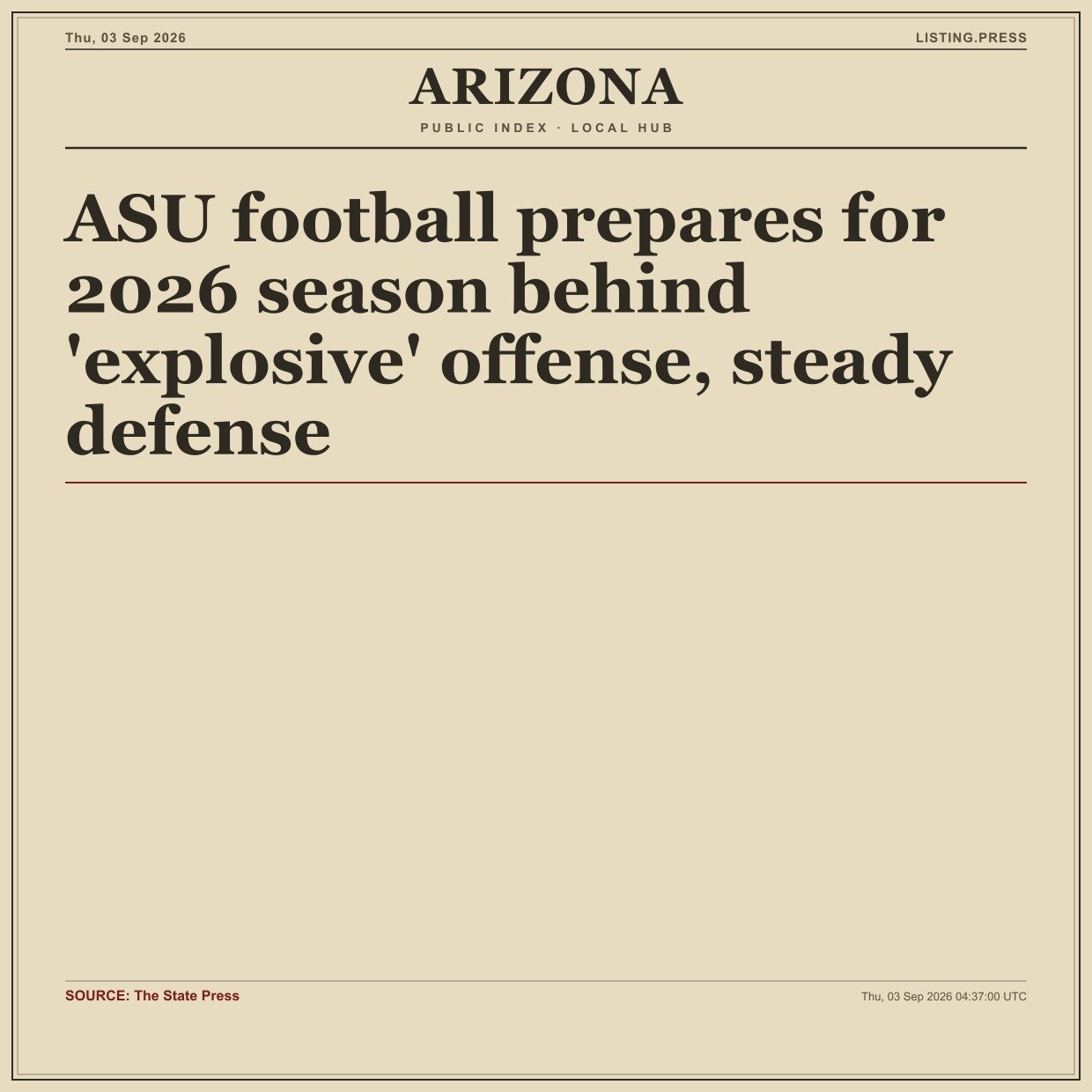 ASU football prepares for 2026 season behind 'explosive' offense, steady defense