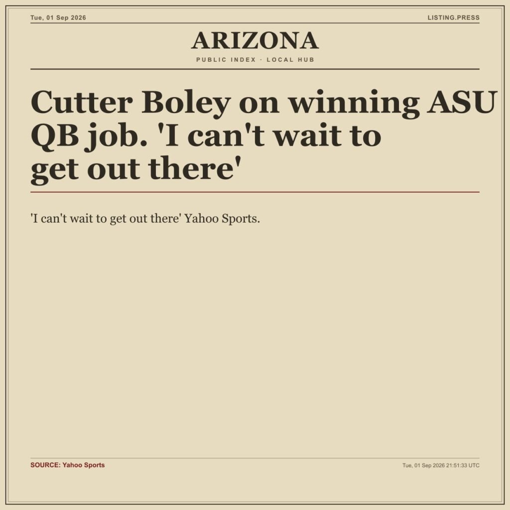 Cutter Boley on winning ASU QB job. ‘I can’t wait to get out there’