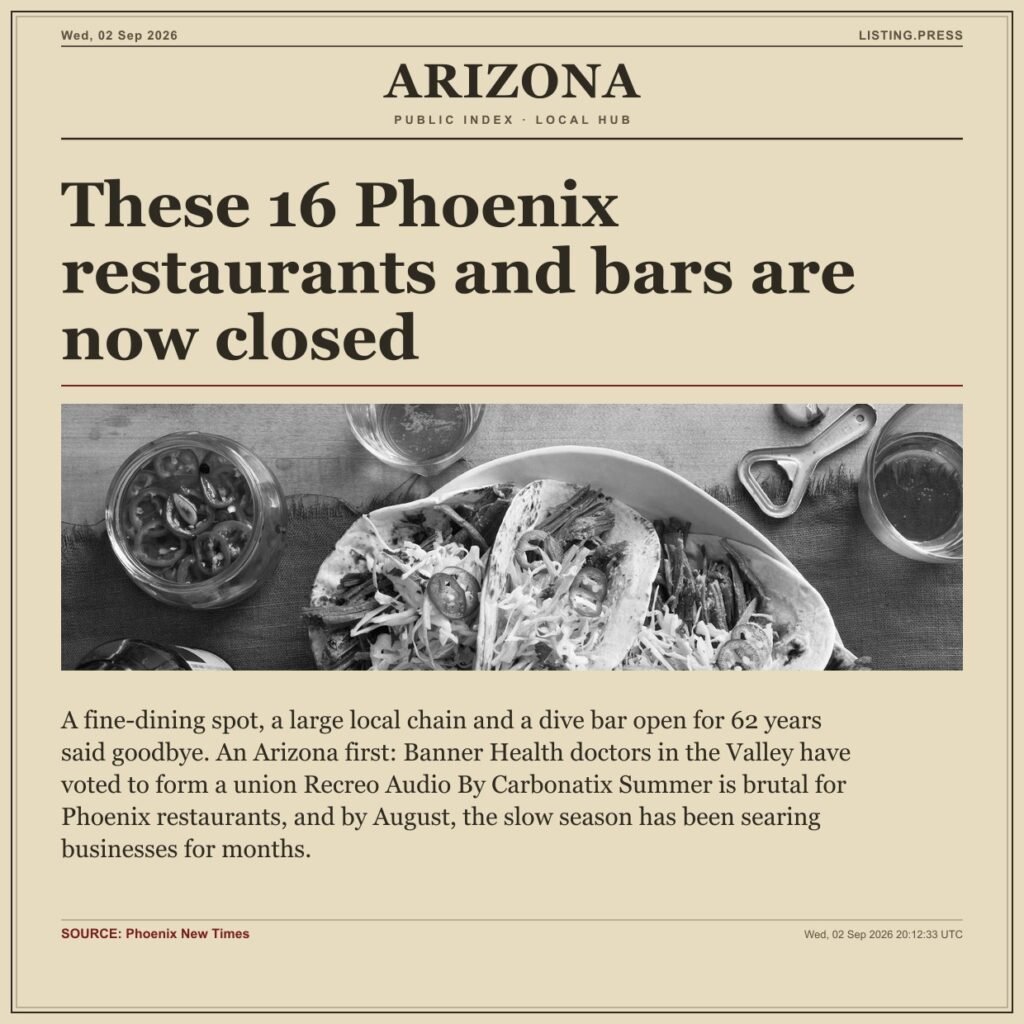 These 16 Phoenix restaurants and bars are now closed