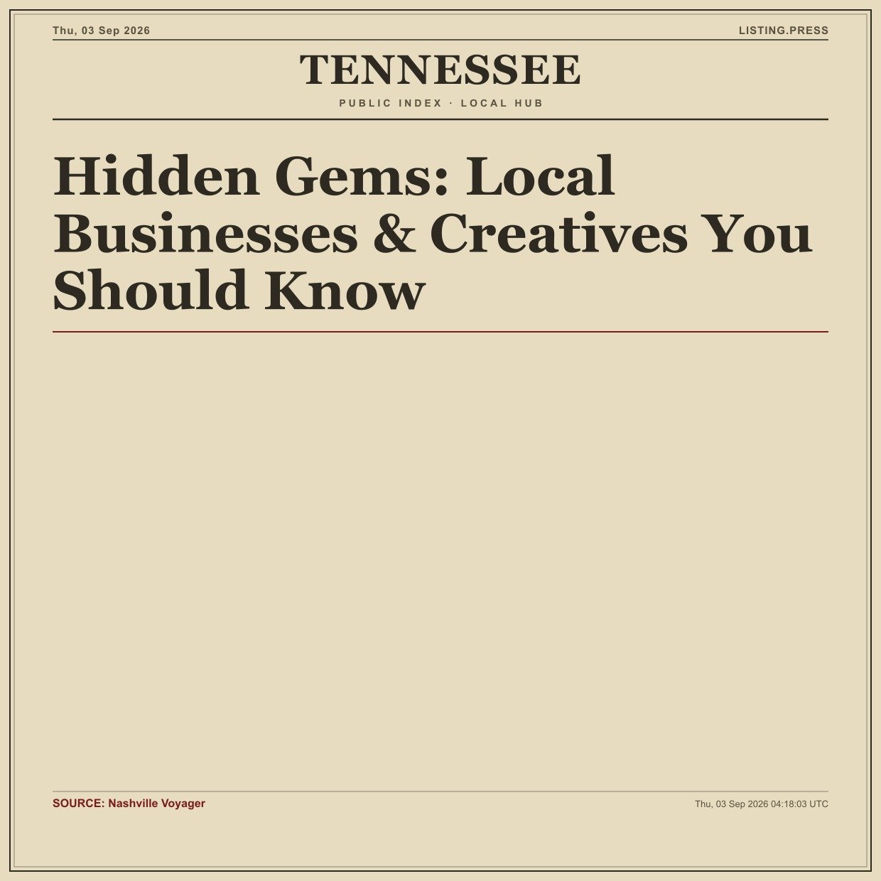 Hidden Gems: Local Businesses & Creatives You Should Know