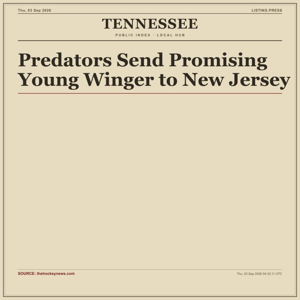 Predators Send Promising Young Winger to New Jersey