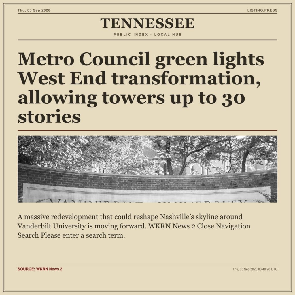 Metro Council green lights West End transformation, allowing towers up to 30 stories