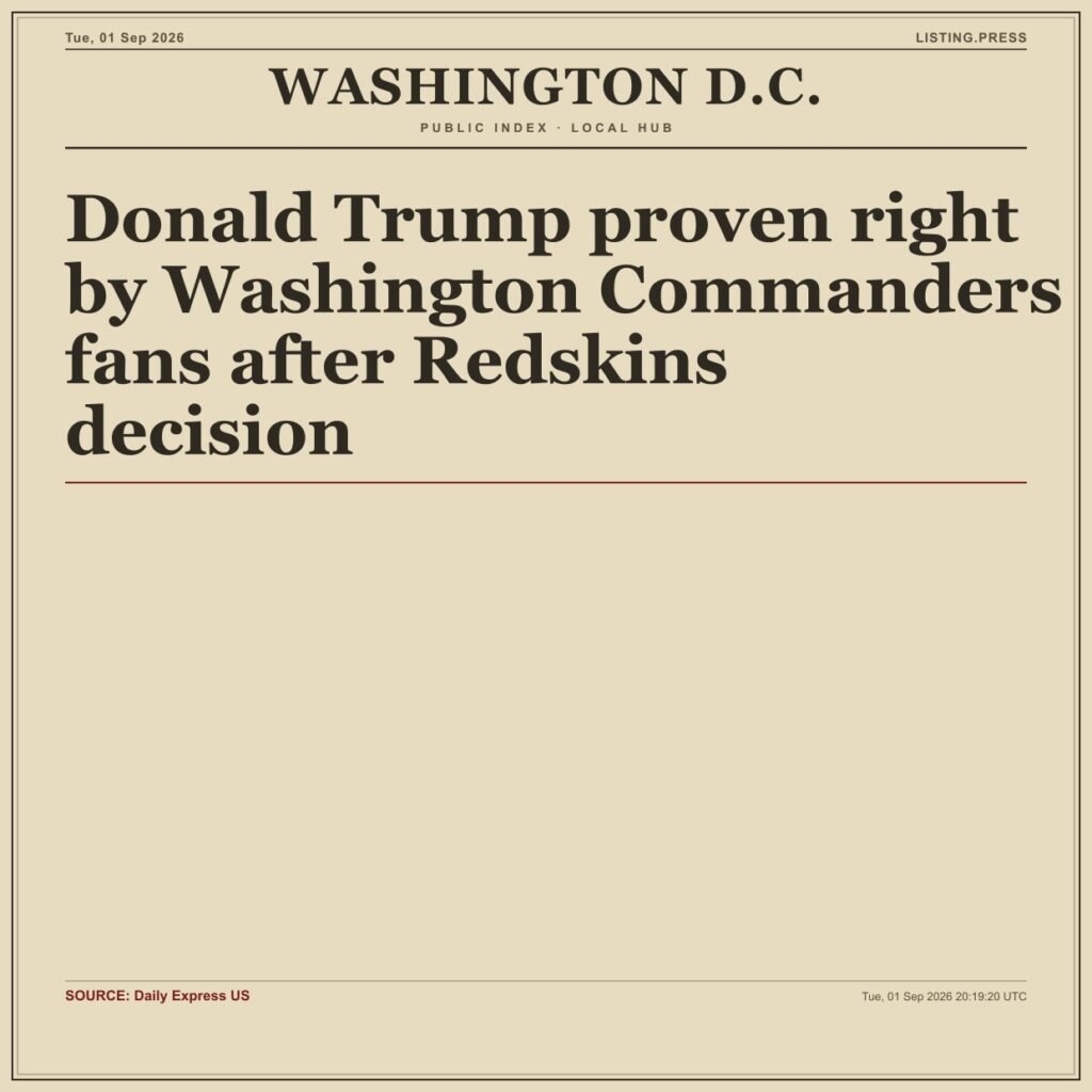 Donald Trump proven right by Washington Commanders fans after Redskins decision