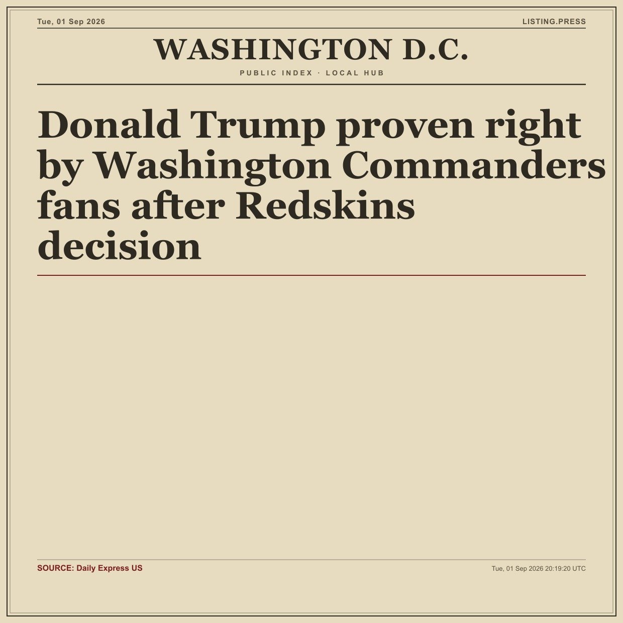 Donald Trump proven right by Washington Commanders fans after Redskins decision