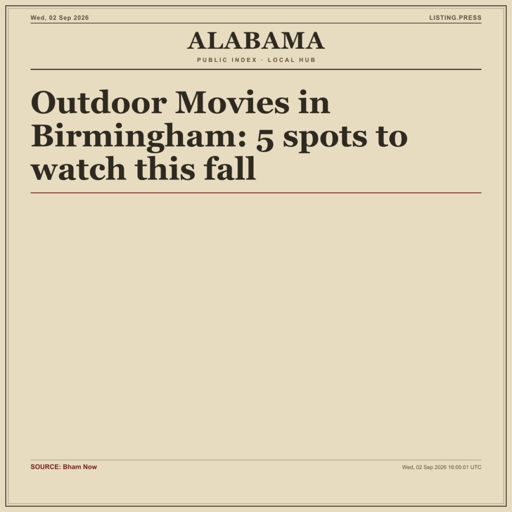 Outdoor Movies in Birmingham: 5 spots to watch this fall
