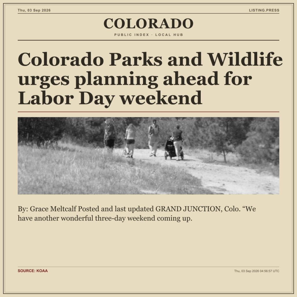 Colorado Parks and Wildlife urges planning ahead for Labor Day weekend