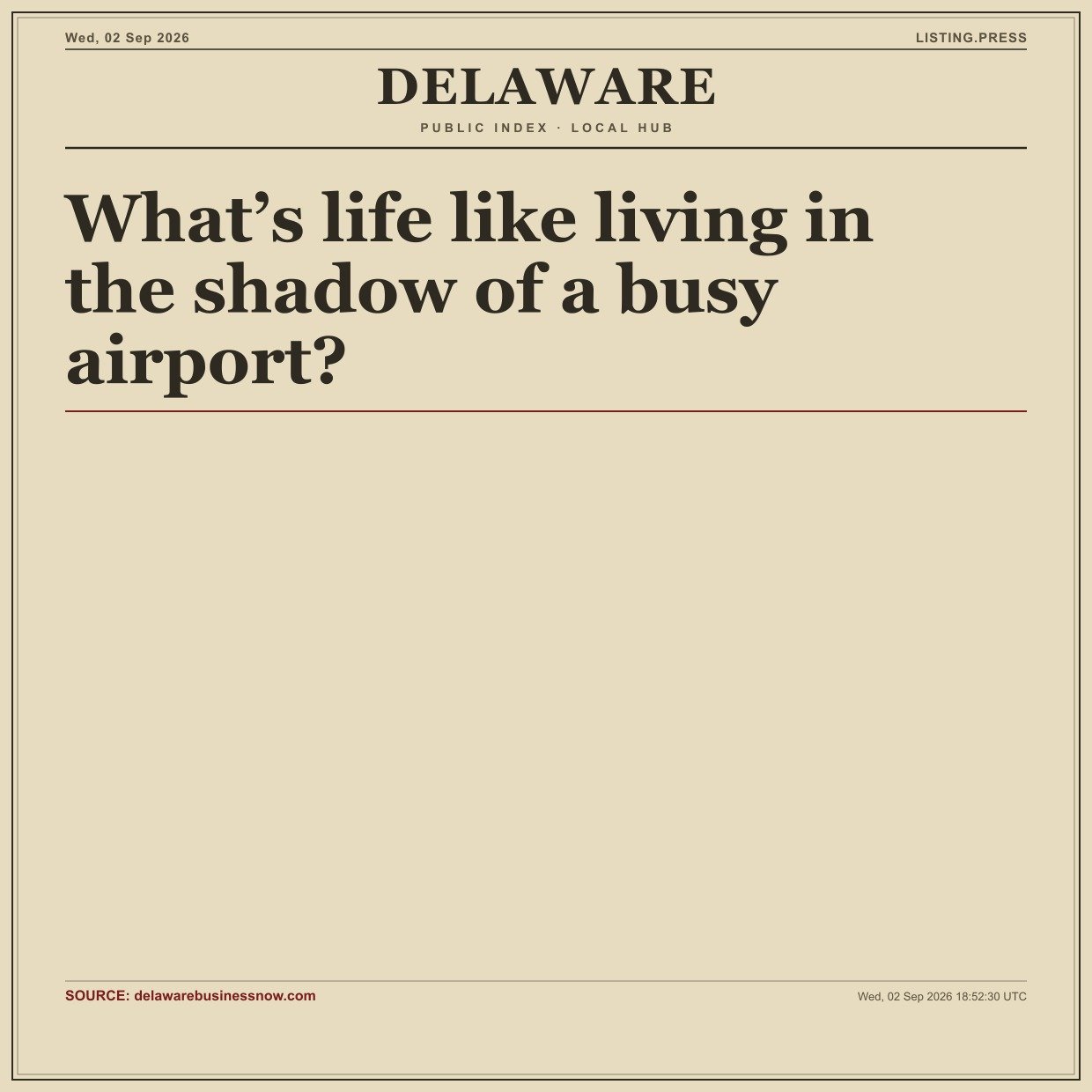 What’s life like living in the shadow of a busy airport?