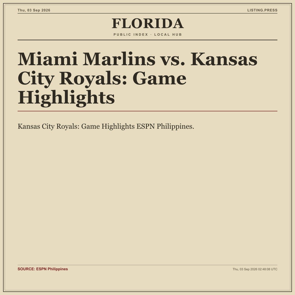 Miami Marlins vs. Kansas City Royals: Game Highlights