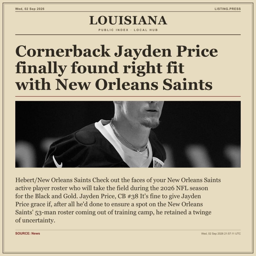 Cornerback Jayden Price finally found right fit with New Orleans Saints