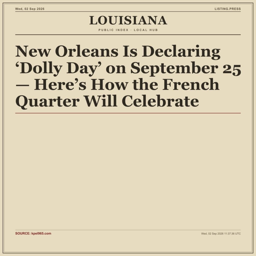 New Orleans Is Declaring ‘Dolly Day’ on September 25 — Here’s How the French Quarter Will Celebrate