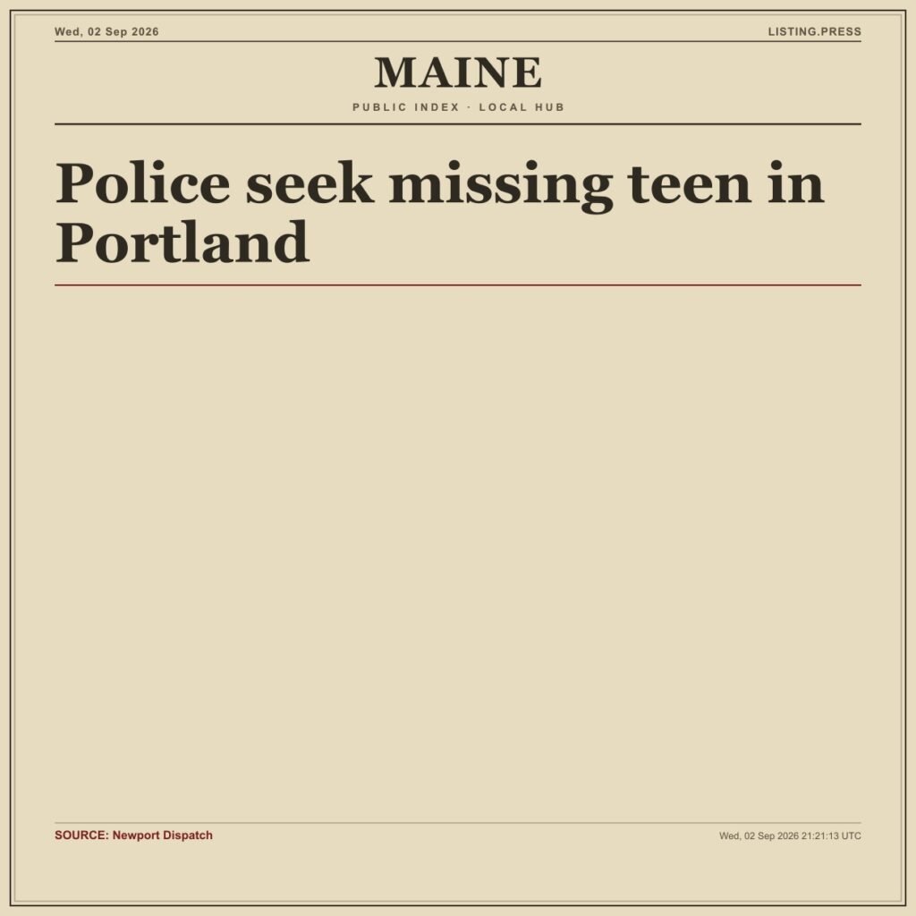 Police seek missing teen in Portland