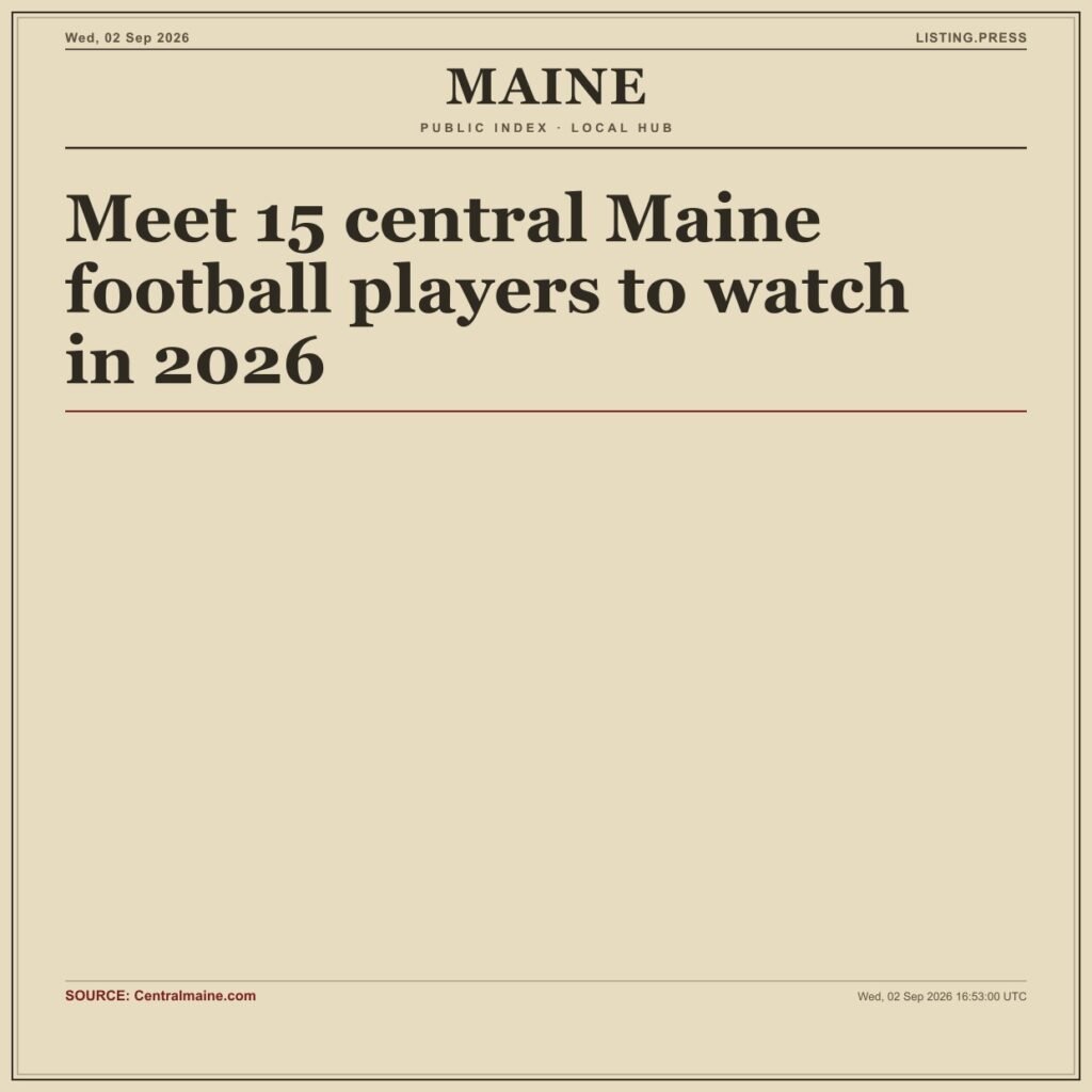 Meet 15 central Maine football players to watch in 2026