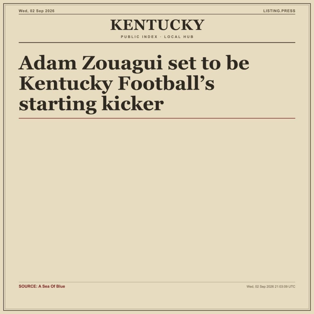 Adam Zouagui set to be Kentucky Football’s starting kicker
