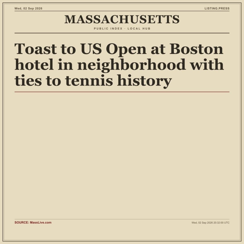 Toast to US Open at Boston hotel in neighborhood with ties to tennis history