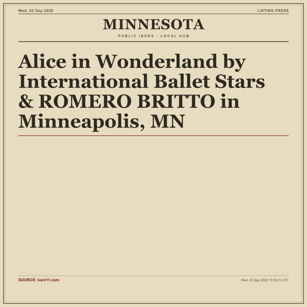Alice in Wonderland by International Ballet Stars & ROMERO BRITTO in Minneapolis, MN