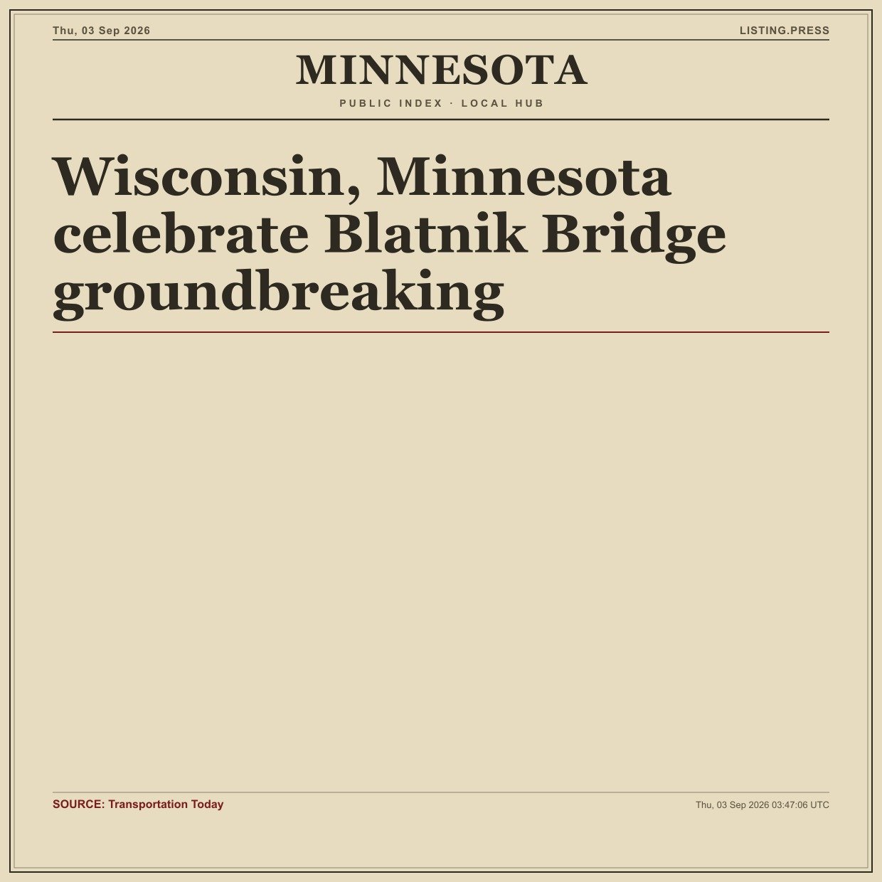 Wisconsin, Minnesota celebrate Blatnik Bridge groundbreaking
