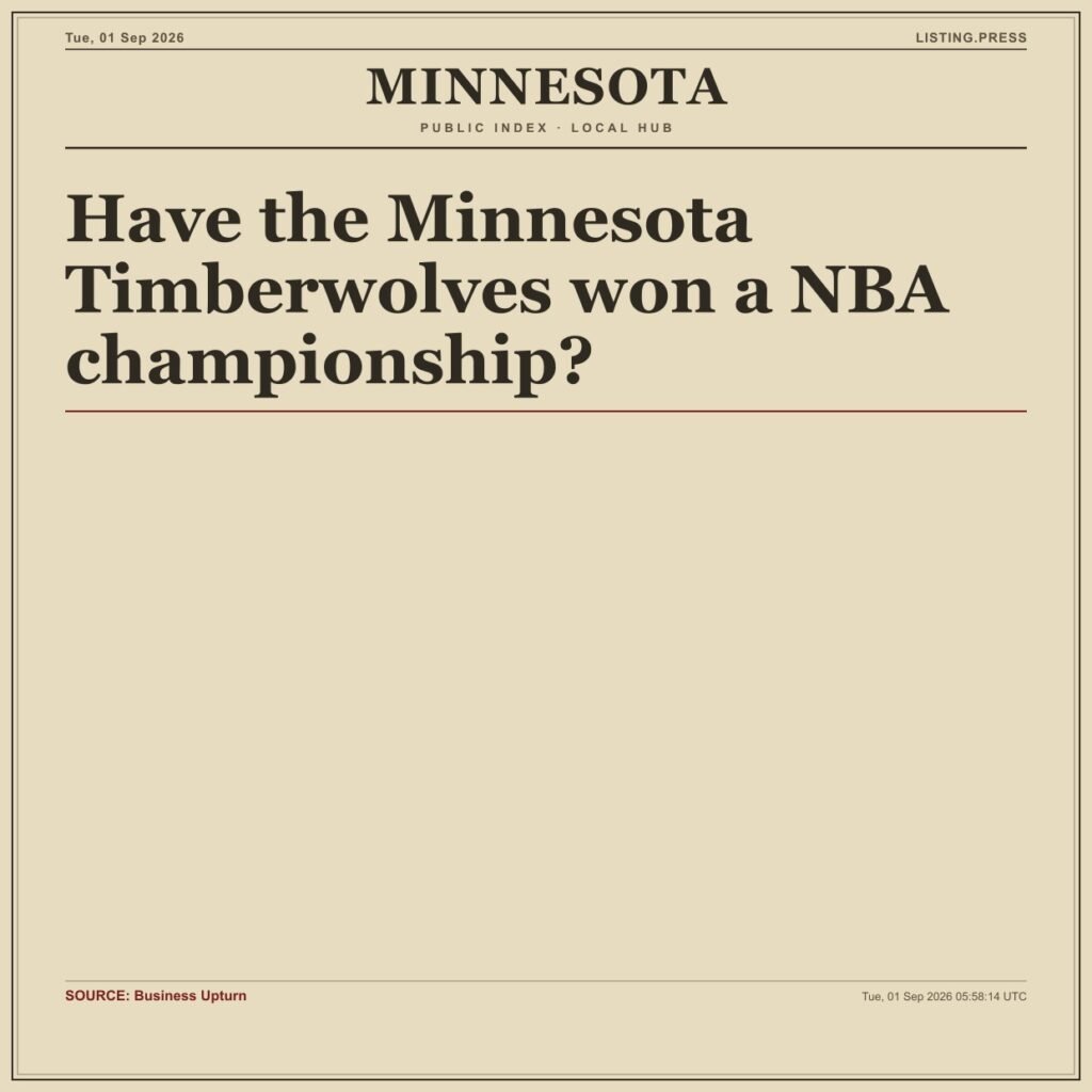 Have the Minnesota Timberwolves won a NBA championship?