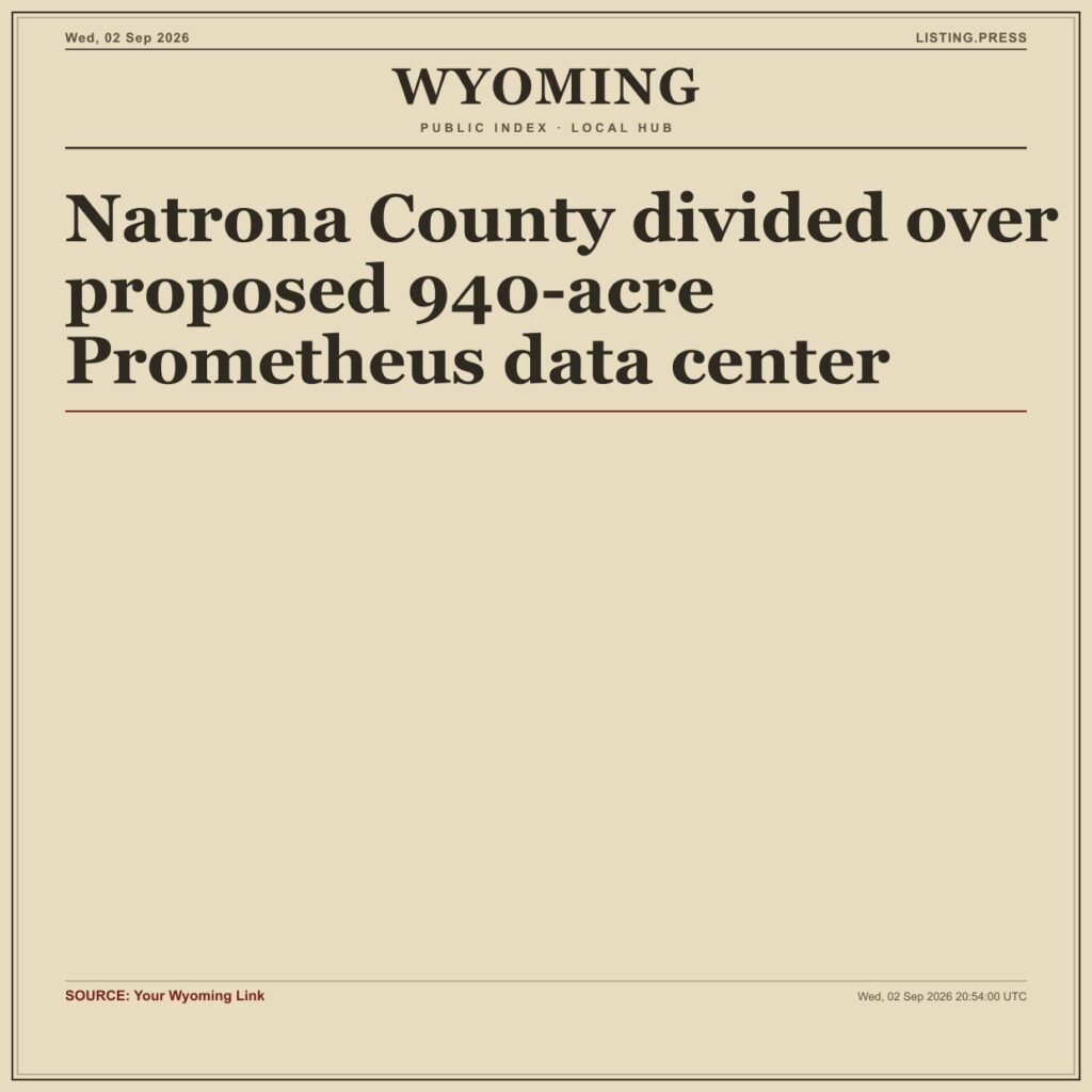 Natrona County divided over proposed 940-acre Prometheus data center