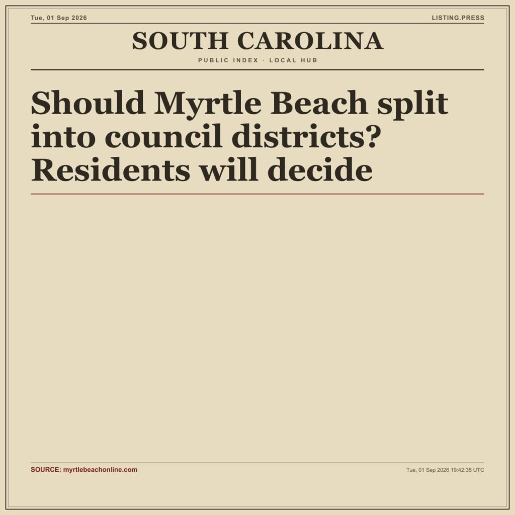Should Myrtle Beach split into council districts? Residents will decide