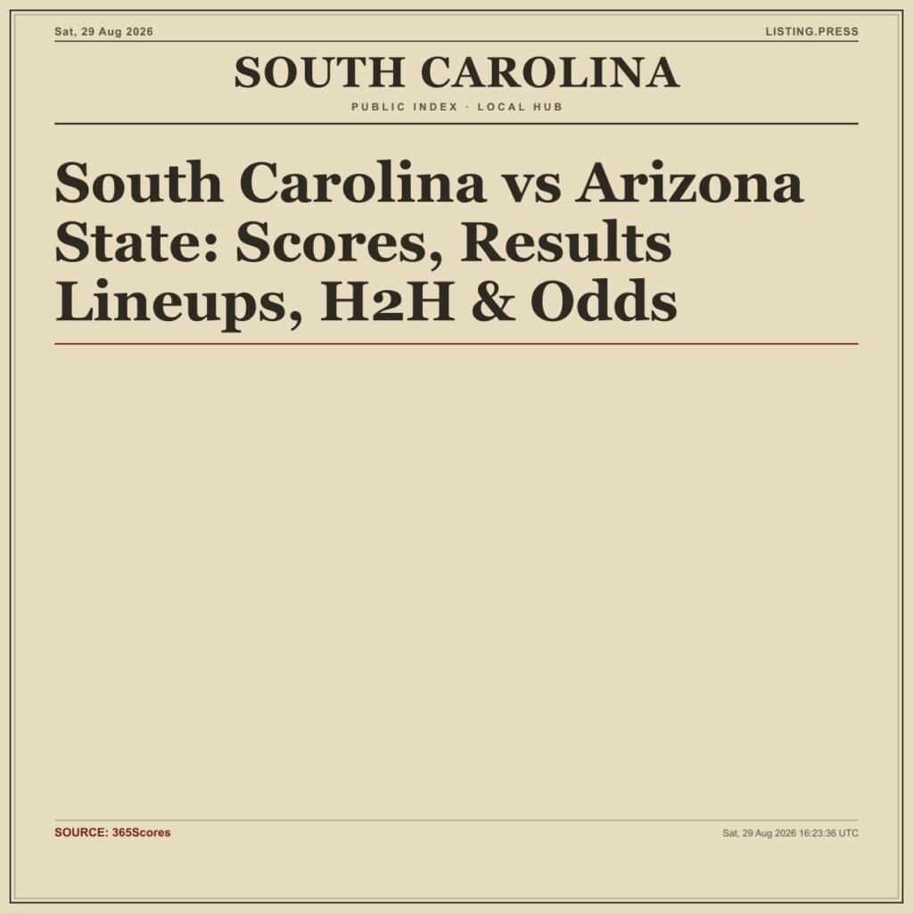 South Carolina vs Arizona State: Scores, Results Lineups, H2H & Odds