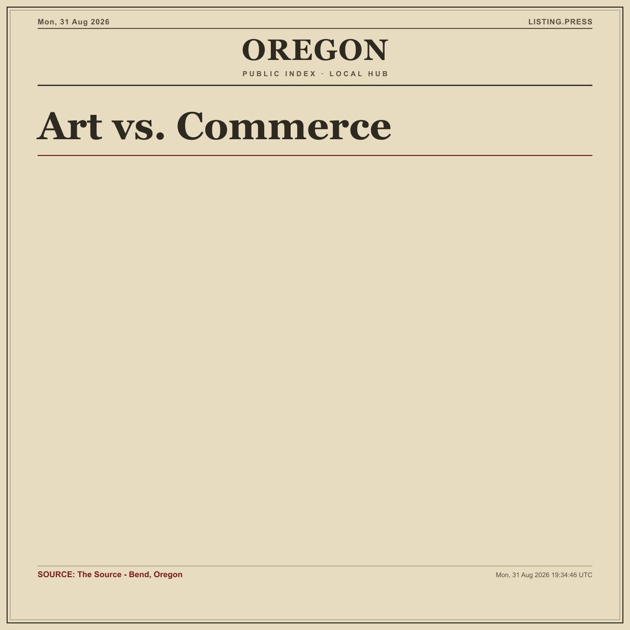 Art vs. Commerce