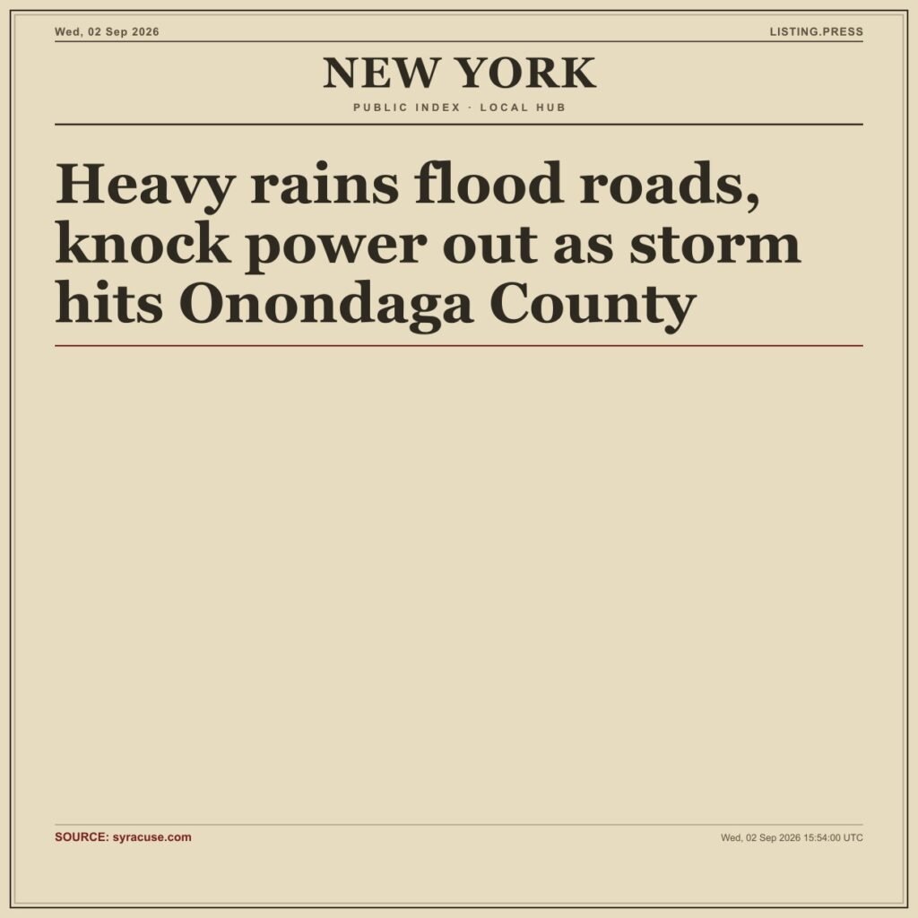 Heavy rains flood roads, knock power out as storm hits Onondaga County