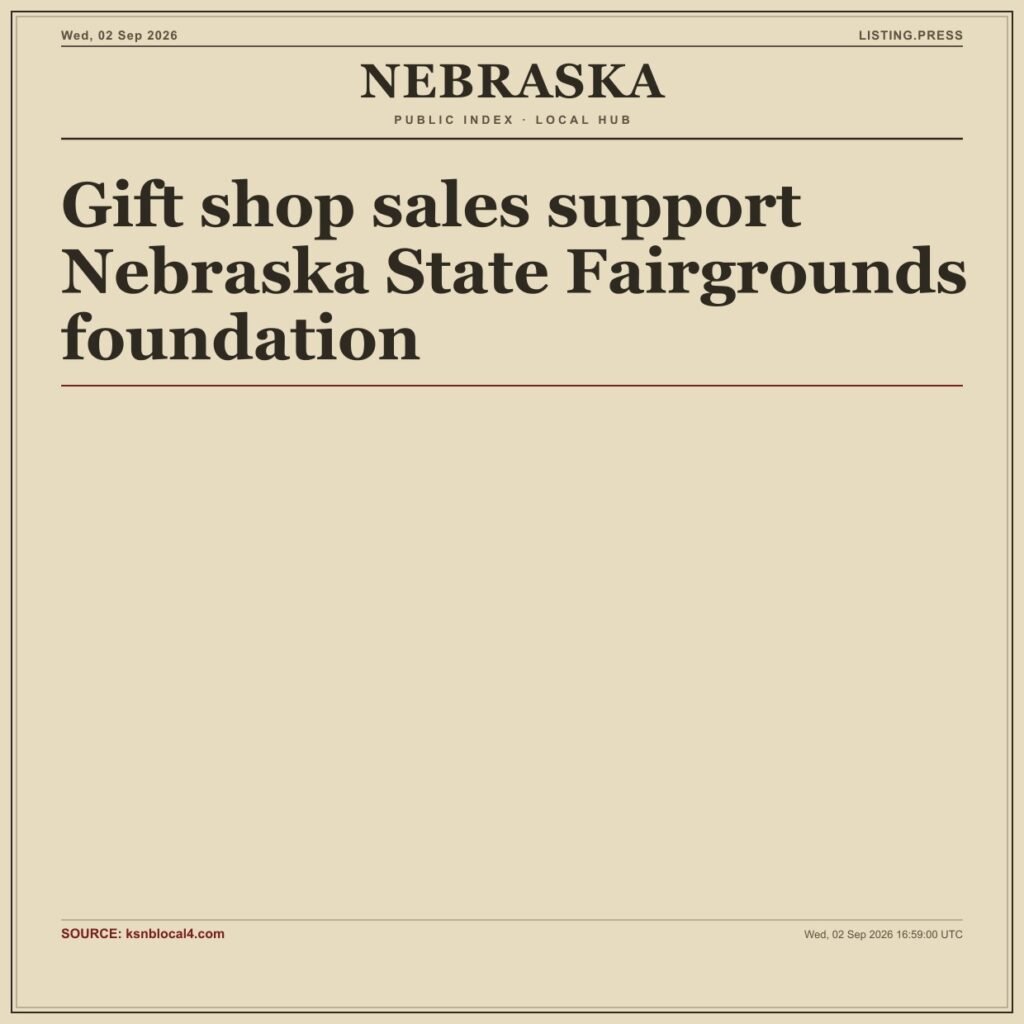 Gift shop sales support Nebraska State Fairgrounds foundation
