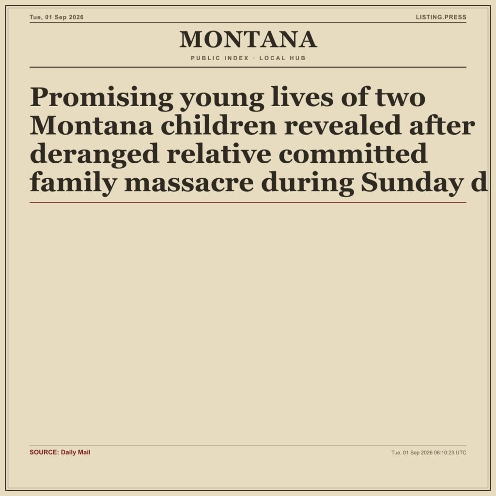 Promising young lives of two Montana children revealed after deranged relative committed family massacre during Sunday d