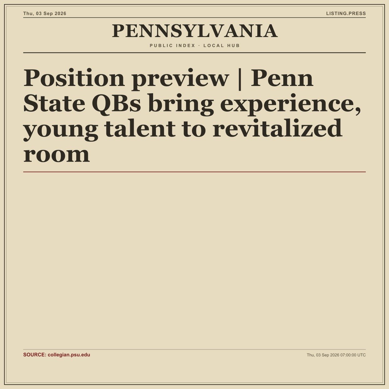 Position preview | Penn State QBs bring experience, young talent to revitalized room