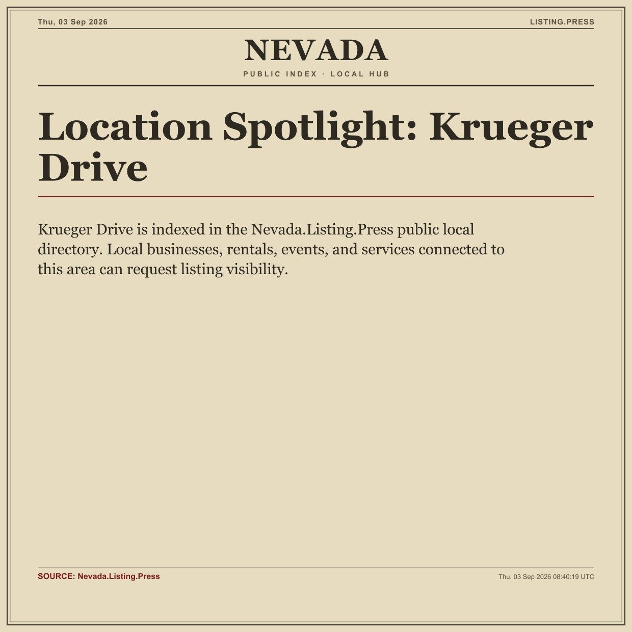 Location Spotlight: Krueger Drive