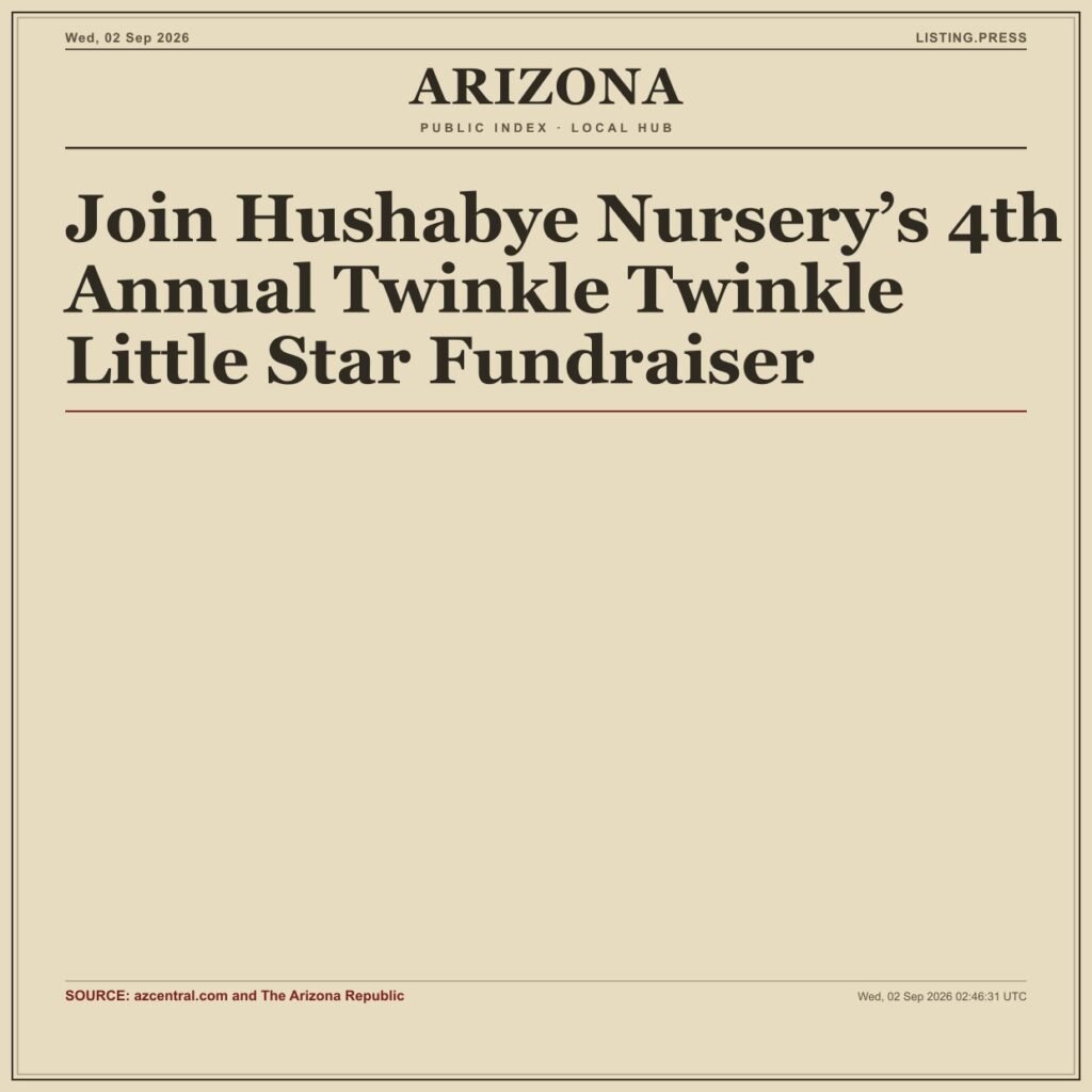 Join Hushabye Nursery’s 4th Annual Twinkle Twinkle Little Star Fundraiser