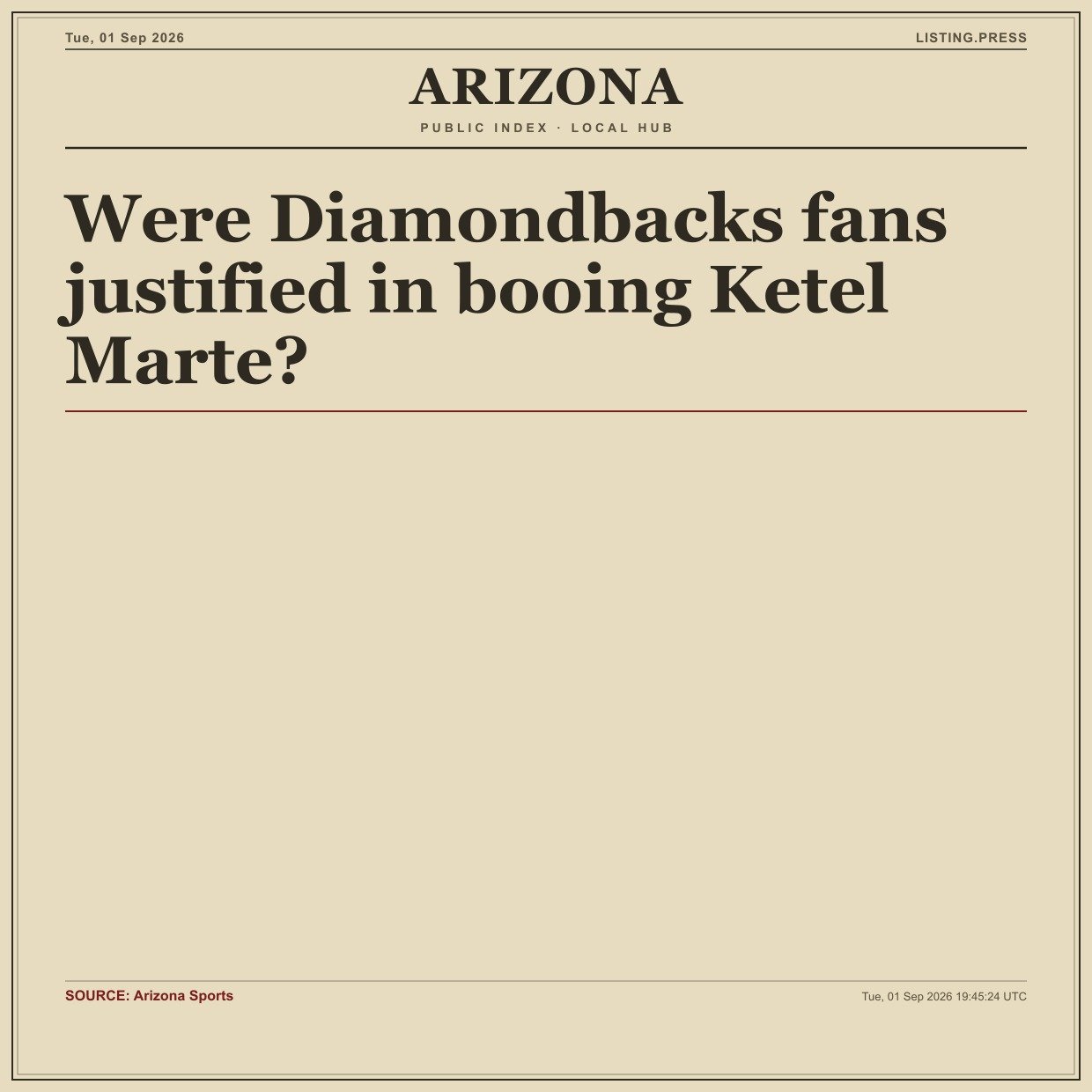 Were Diamondbacks fans justified in booing Ketel Marte?