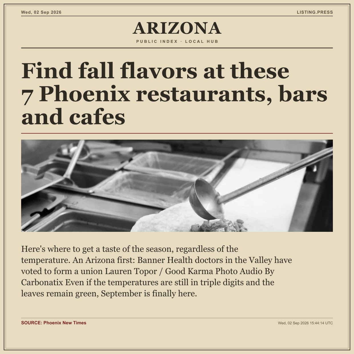 Find fall flavors at these 7 Phoenix restaurants, bars and cafes