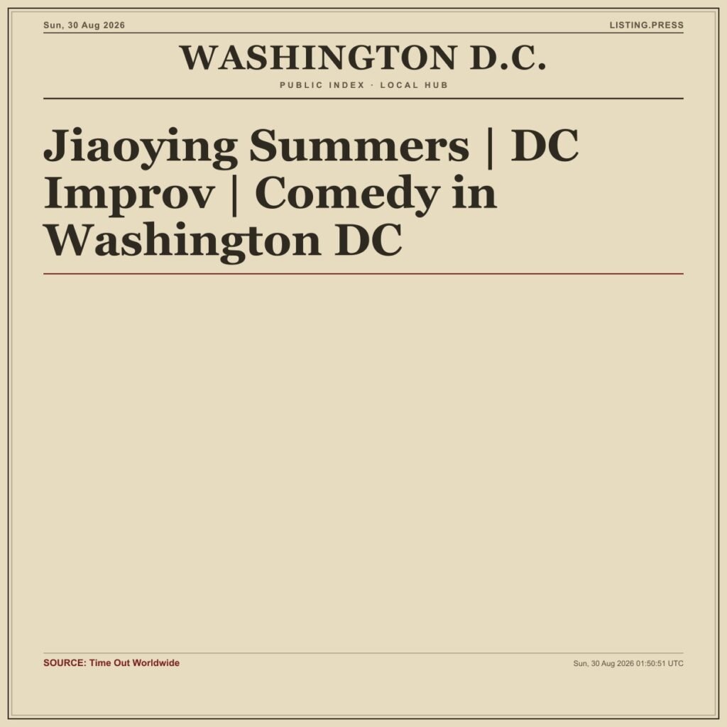 Jiaoying Summers | DC Improv | Comedy in Washington DC