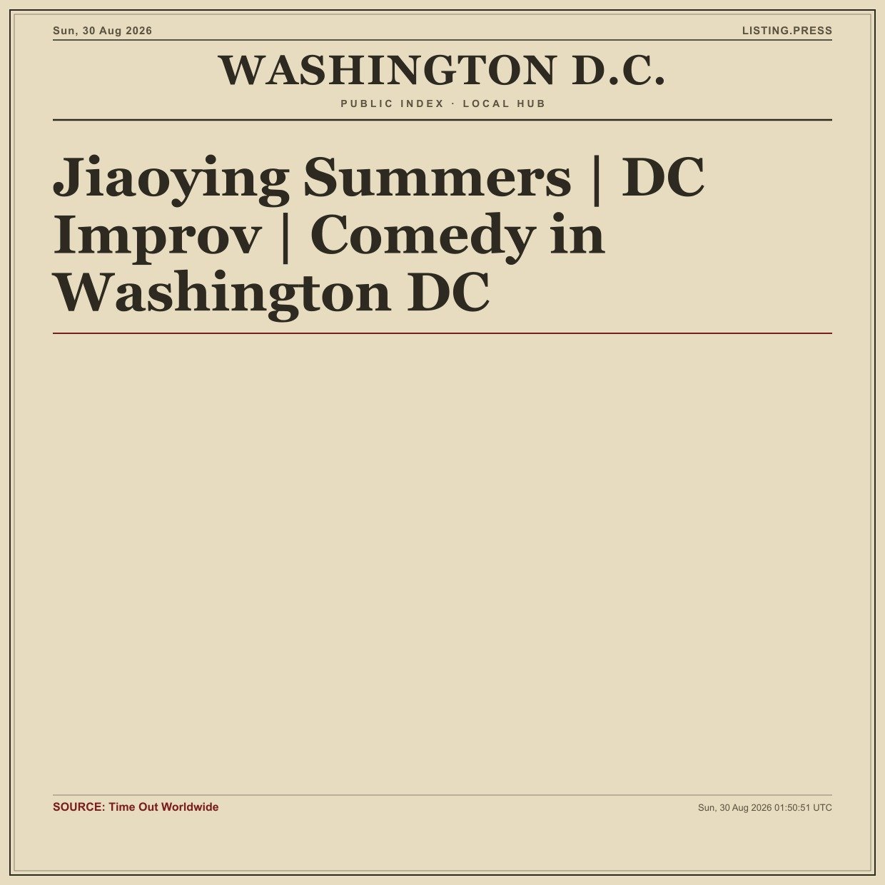 Jiaoying Summers | DC Improv | Comedy in Washington DC
