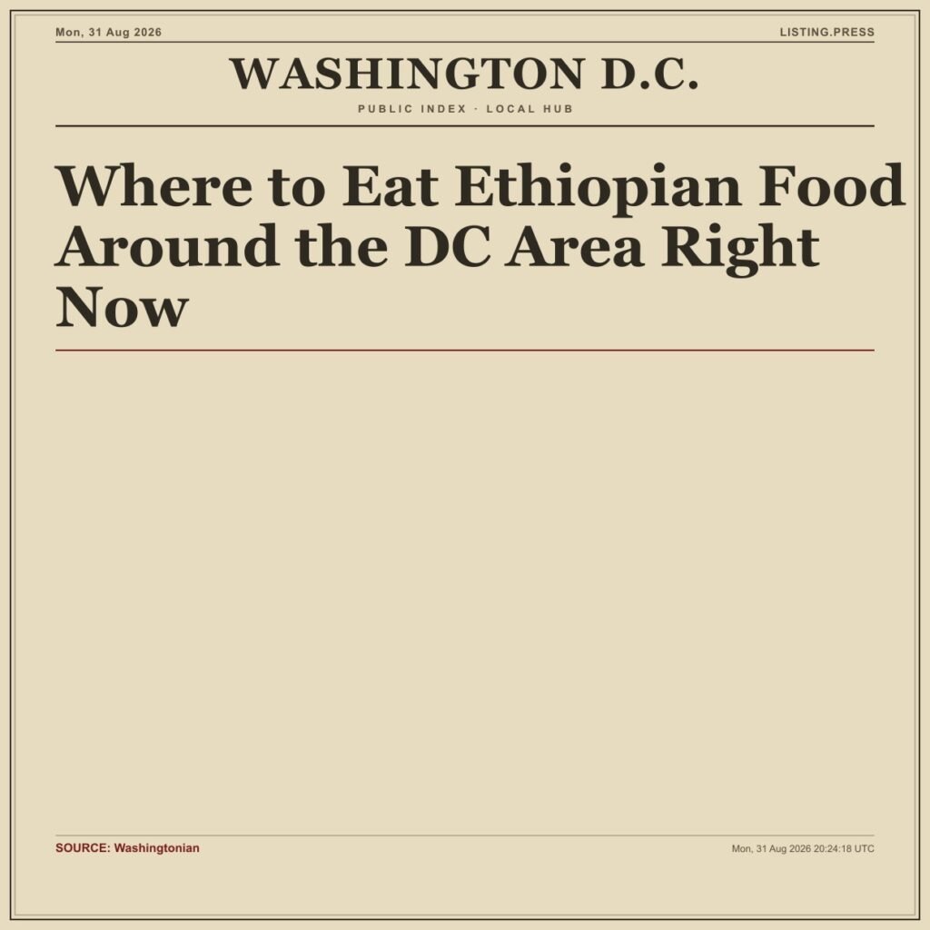 Where to Eat Ethiopian Food Around the DC Area Right Now