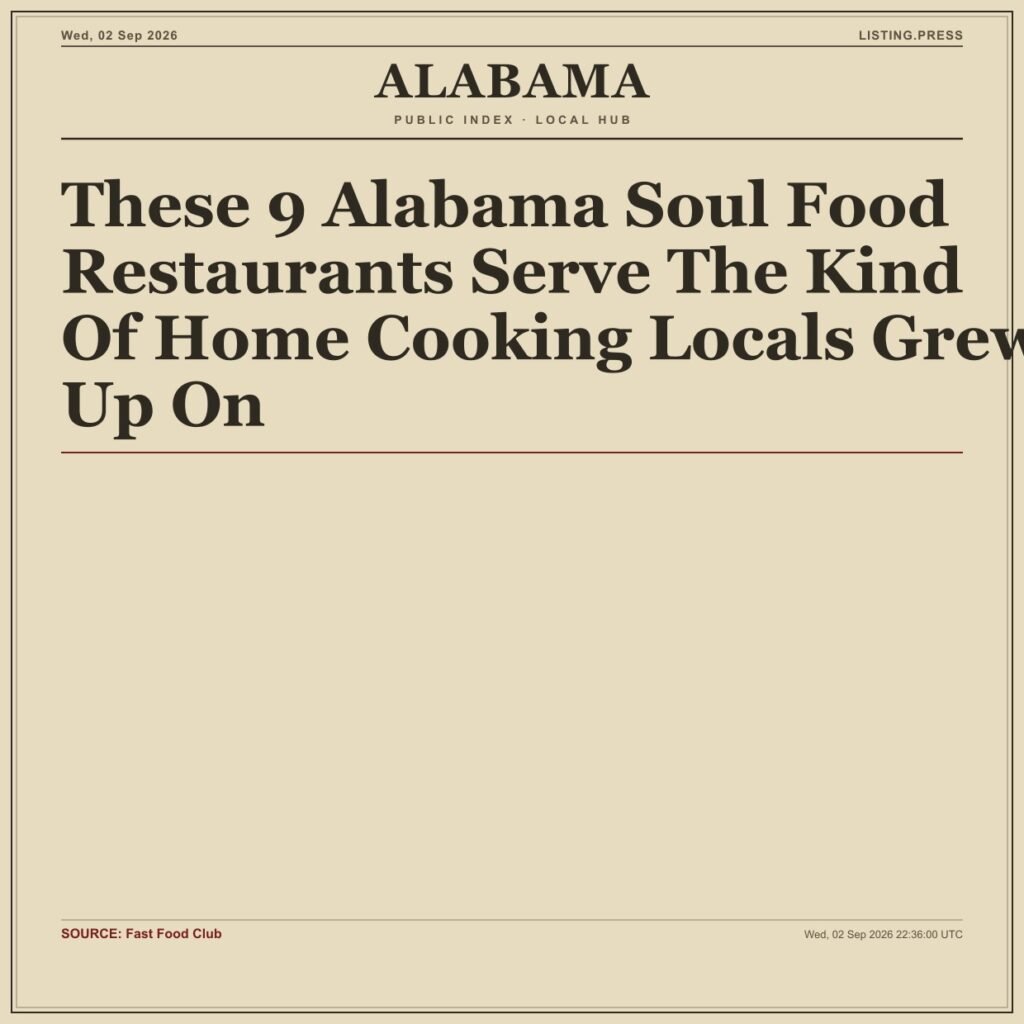 These 9 Alabama Soul Food Restaurants Serve The Kind Of Home Cooking Locals Grew Up On