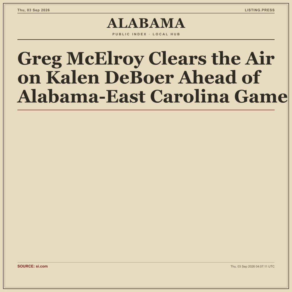 Greg McElroy Clears the Air on Kalen DeBoer Ahead of Alabama-East Carolina Game