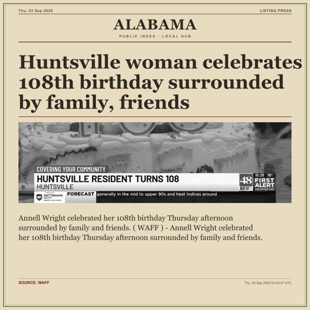 Huntsville woman celebrates 108th birthday surrounded by family, friends