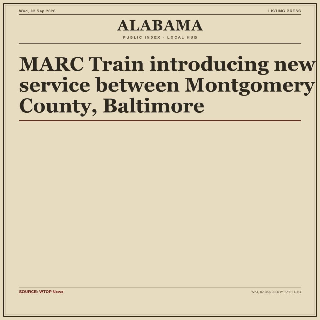 MARC Train introducing new service between Montgomery County, Baltimore