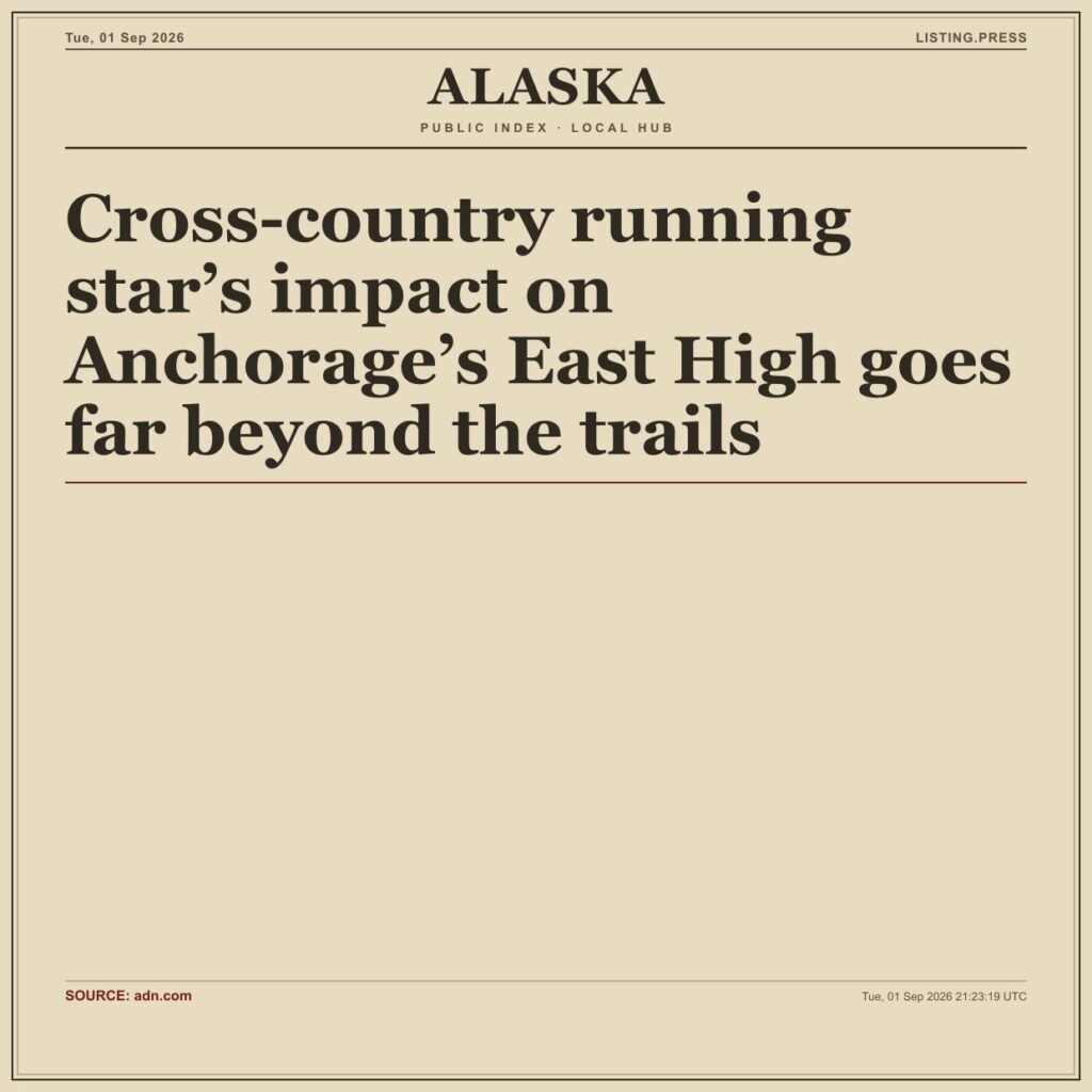 Cross-country running star’s impact on Anchorage’s East High goes far beyond the trails