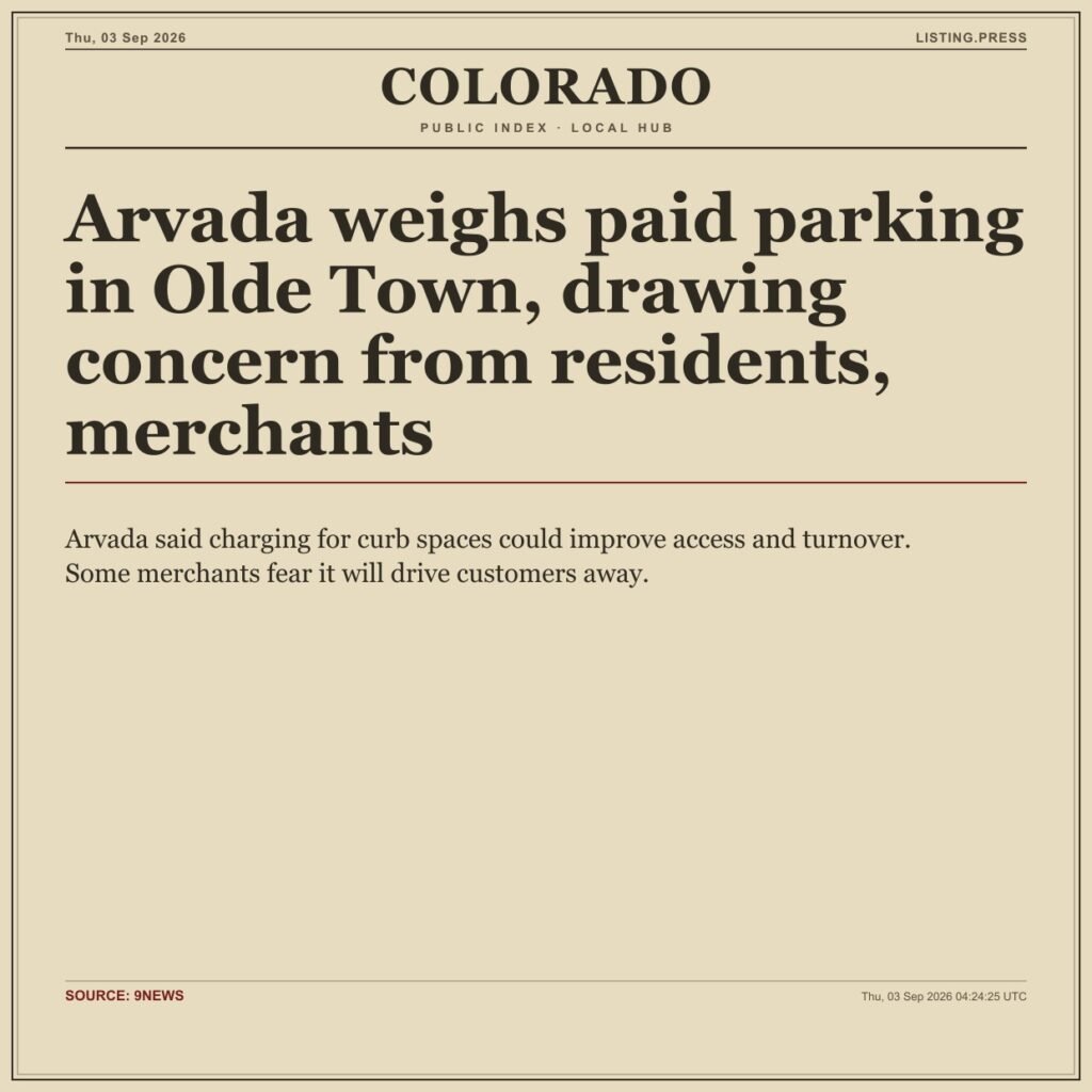 Arvada weighs paid parking in Olde Town, drawing concern from residents, merchants
